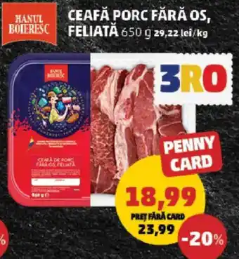 Penny Ceafă porc fără os, feliată Ofertă