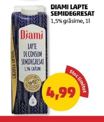 Penny DIAMI Lapte semidegresat Ofertă