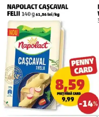 Penny Napolact cascaval felii Ofertă