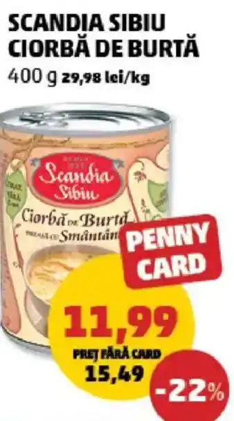 Penny Scandia sibiu Ciorbă de burtă Ofertă