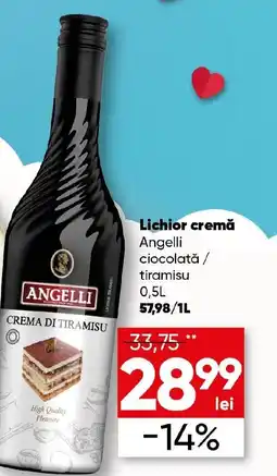 PROFI Lichior cremă Angelli ciocolată / tiramisu Ofertă