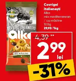 PROFI Covrigei italieneşti Alka mix mediteranean / cu măsline Ofertă