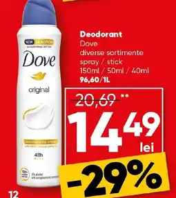 PROFI Deodorant Dove Ofertă