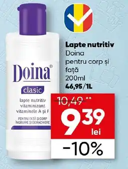 PROFI Lapte nutritiv Doina pentru corp și faţă Ofertă