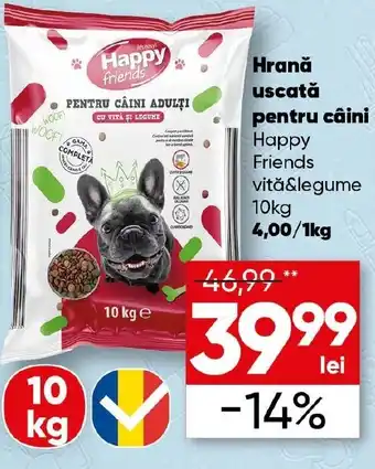 PROFI Hrană uscată pentru câini Happy Friends vitǎ&legume Ofertă