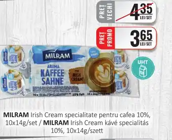 CBA MILRAM Irish Cream specialitate pentru cafea 10% Ofertă