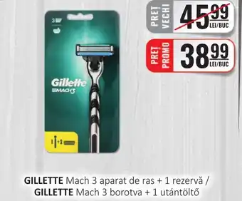 CBA GILLETTE Mach 3 aparat de ras + 1 rezervă Ofertă