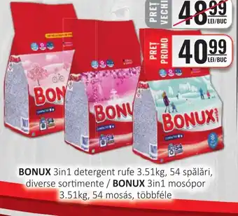 CBA BONUX 3in1 detergent rufe Ofertă