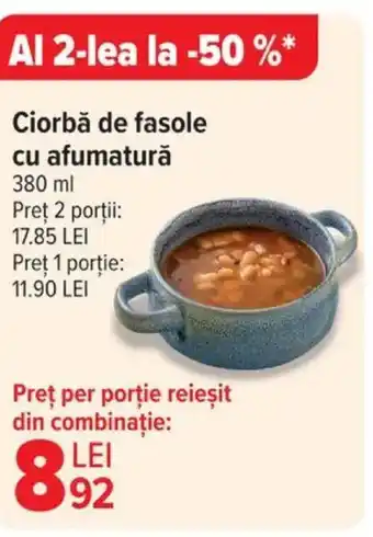 Carrefour Ciorbă de fasole cu afumaturǎ Ofertă