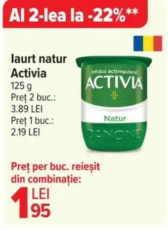 Carrefour laurt natur Activia Ofertă