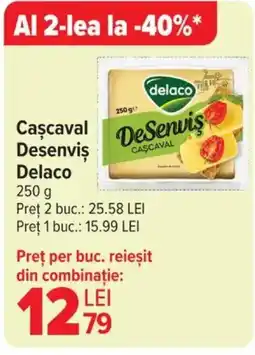 Carrefour Cascaval Desenviş Delaco Ofertă