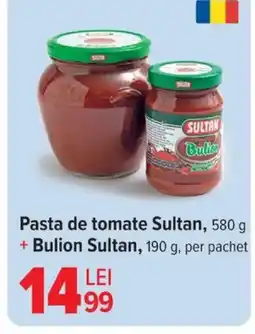 Carrefour Pasta de tomate Sultan, + Bulion Sultan Ofertă