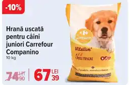 Carrefour Hrană uscată pentru câini juniori Carrefour Companino Ofertă