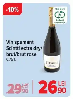 Carrefour Vin spumant Scintti extra dry/ brut/brut rose Ofertă