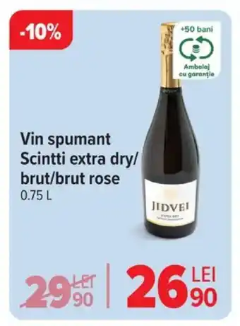 Carrefour Vin spumant Scintti extra dry/ brut/brut rose Ofertă