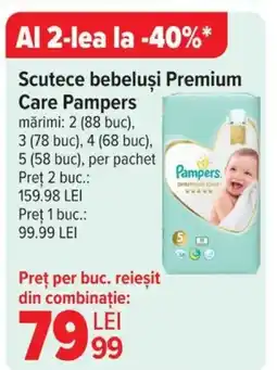 Carrefour Scutece bebeluşi Premium Care Pampers Ofertă