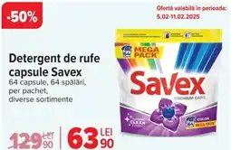 Carrefour Detergent de rufe capsule Savex Ofertă