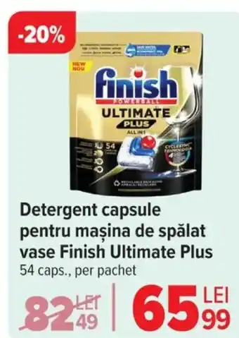 Carrefour Detergent capsule pentru maşina de spălat vase Finish Ultimate Plus Ofertă