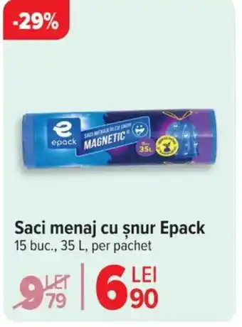 Carrefour Saci menaj cu şnur Epack Ofertă