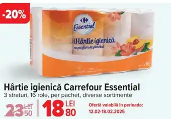 Carrefour Hârtie igienică Carrefour Essential Ofertă