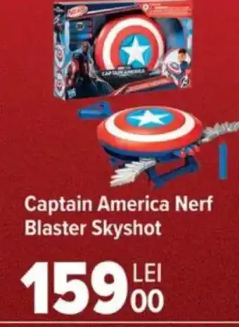 Carrefour Captain America Nerf Blaster Skyshot Ofertă