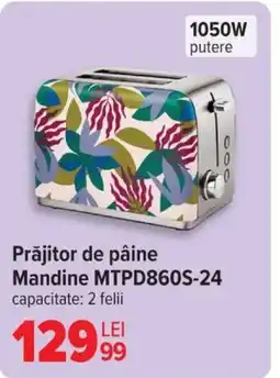 Carrefour Prăjitor de pâine Mandine MTPD860S-24 Ofertă