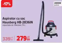 Carrefour Aspirator cu sac Hausberg HB-2836IN Ofertă