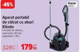 Carrefour Aparat portabil de călcat cu aburi Klindo Ofertă