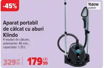 Carrefour Aparat portabil de călcat cu aburi Klindo Ofertă