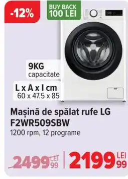 Carrefour Maşină de spălat rufe LG F2WR509SBW Ofertă