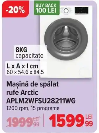 Carrefour Maşină de spălat rufe Arctic APLM2WFSU28211WG Ofertă