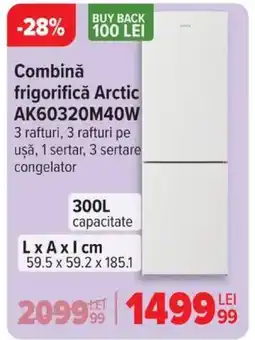 Carrefour Combinǎ frigorifică Arctic AK60320M40W Ofertă