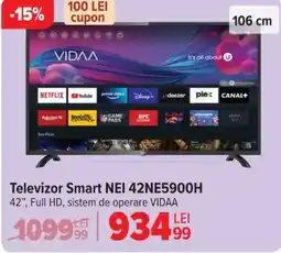 Carrefour Televizor Smart NEI 42NE5900H Ofertă