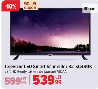 Carrefour Televizor LED Smart Schneider 32-SC490K Ofertă