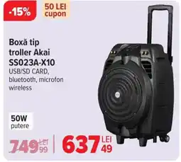 Carrefour Boxǎ tip troller Akai SS023A-X10 Ofertă