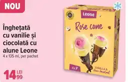 Carrefour Îngheţată cu vanilie şi ciocolată cu alune Leone Ofertă