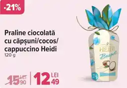 Carrefour Praline ciocolată cu căpşuni/cocos/ cappuccino Heidi Ofertă