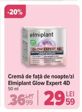 Carrefour Cremă de faţă de noapte/zi Elmiplant Glow Expert 4D Ofertă