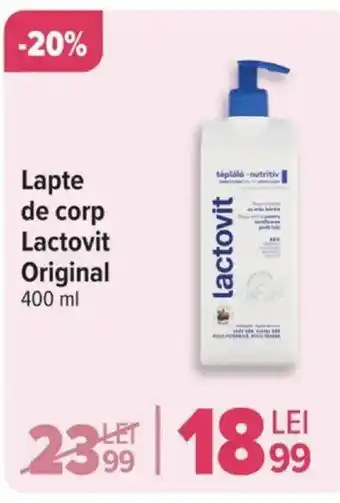 Carrefour Lapte de corp Lactovit Original Ofertă