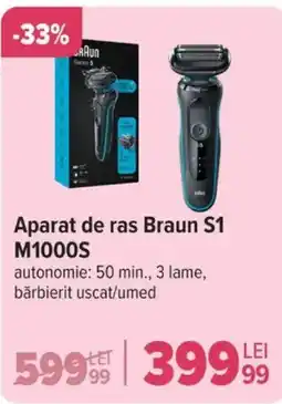 Carrefour Aparat de ras Braun S1 M1000S Ofertă