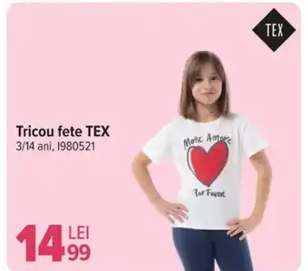 Carrefour Tricou fete TEX Ofertă