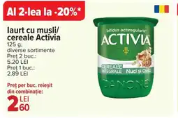 Carrefour Market laurt cu musli/ cereale Activia Ofertă