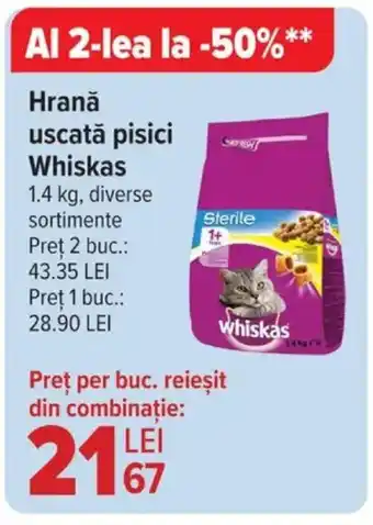 Carrefour Market WHISKAS Hrană uscată pisici Ofertă