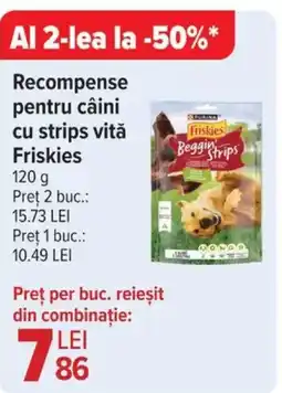 Carrefour Market Recompense pentru câini cu strips vitǎ Friskies Ofertă