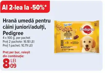 Carrefour Market PEDIGREE Hrană umedă pentru câini juniori/adulți Ofertă