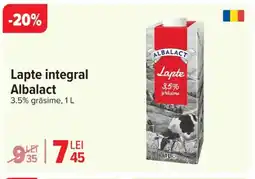 Carrefour ALBALACT Lapte integral Ofertă