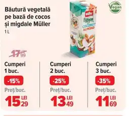 Carrefour Băutură vegetală pe bază de cocos şi migdale Müller Ofertă