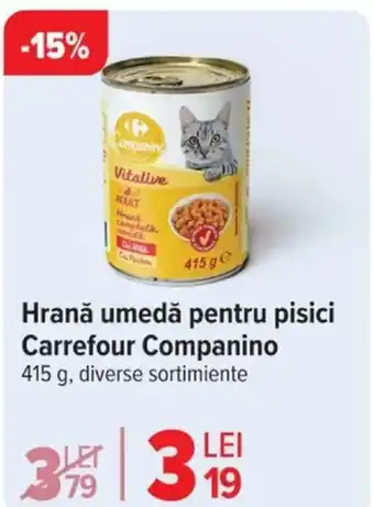 Carrefour Hrană umedă pentru pisici Carrefour Companino Ofertă