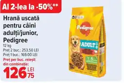 Carrefour PEDIGREE Hrană uscată pentru câini adulti/junior Ofertă