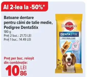 Carrefour Batoane dentare pentru câini de talie medie, Pedigree DentaStix Ofertă